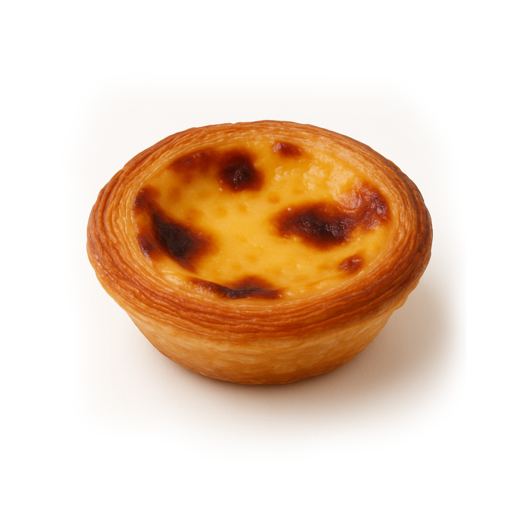 Pastel di Nata bei Savos als Dessert Eine Pastel di Nata - portugiesisches Dessert